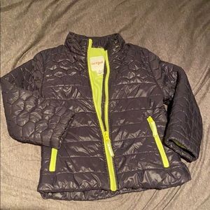 Cat&Jack Lightweight down/fleece lined black coat.